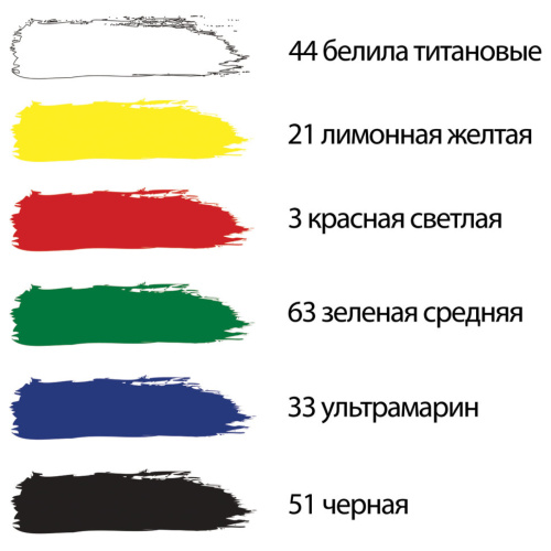 Краски акриловые художественные Brauberg Art Classic 6 цветов по 75 мл 191121 фото 2